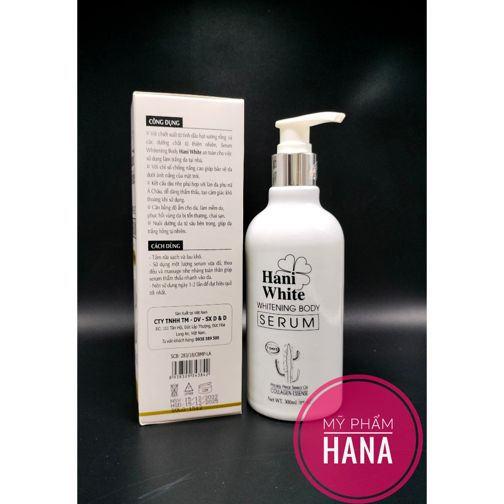 Kem Body HANI WHITE H18 Chiết Xuất Từ Thiên Nhiên Xương Rồng Dưỡng Trắng Da Toàn Thân