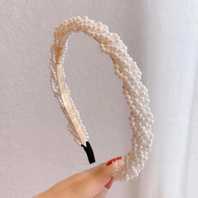 Bờm Cài Tóc Đính Ngọc Nhân Tạo Bản To