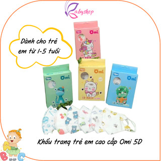 Khẩu trang trẻ em Omi 5D cao cấp dành cho bé từ 1-5 tuổi