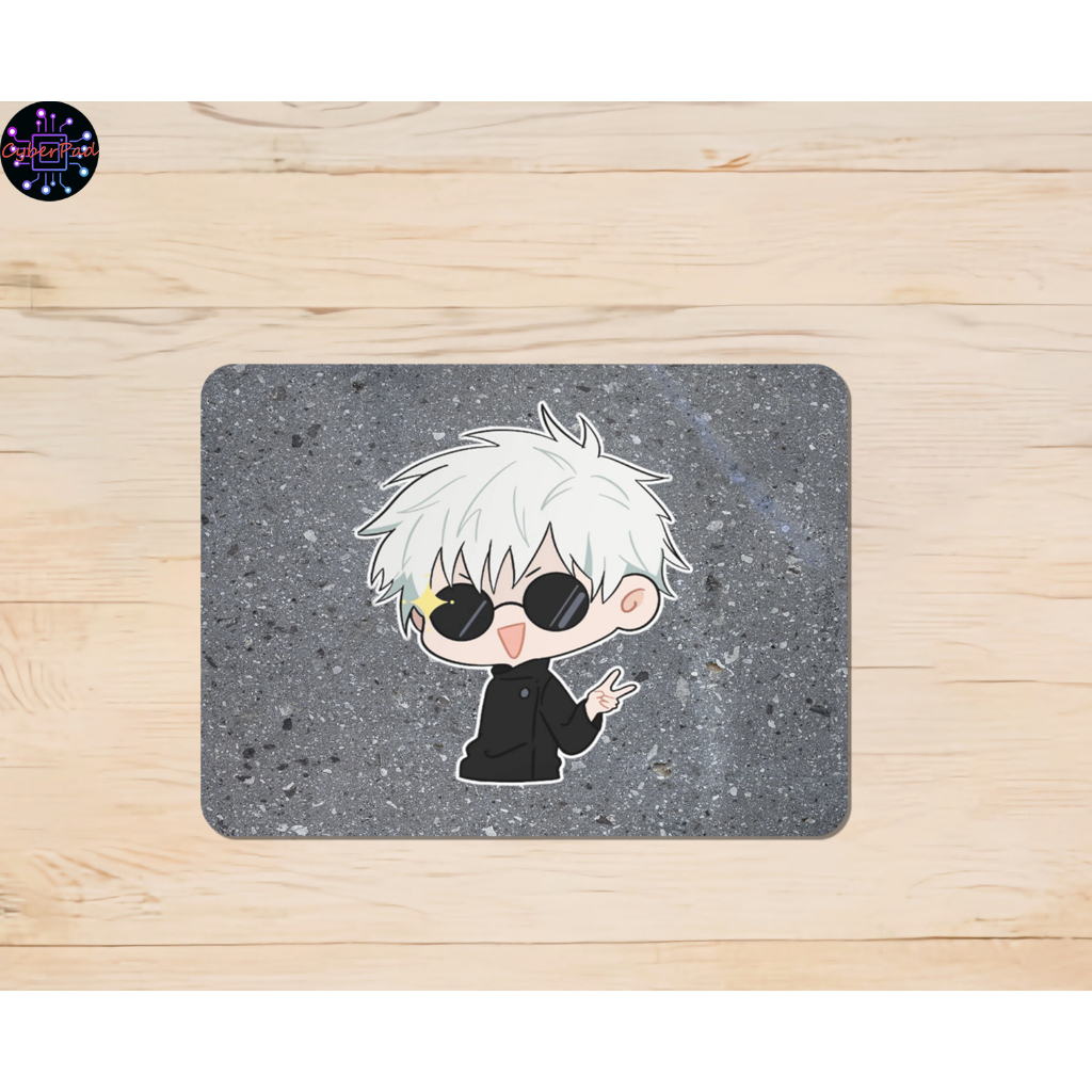 Lót Chuột Cao Su Gojo Chibi Cute, 21x26cm, Mực In Đẹp, Giá Hạt Dẻ