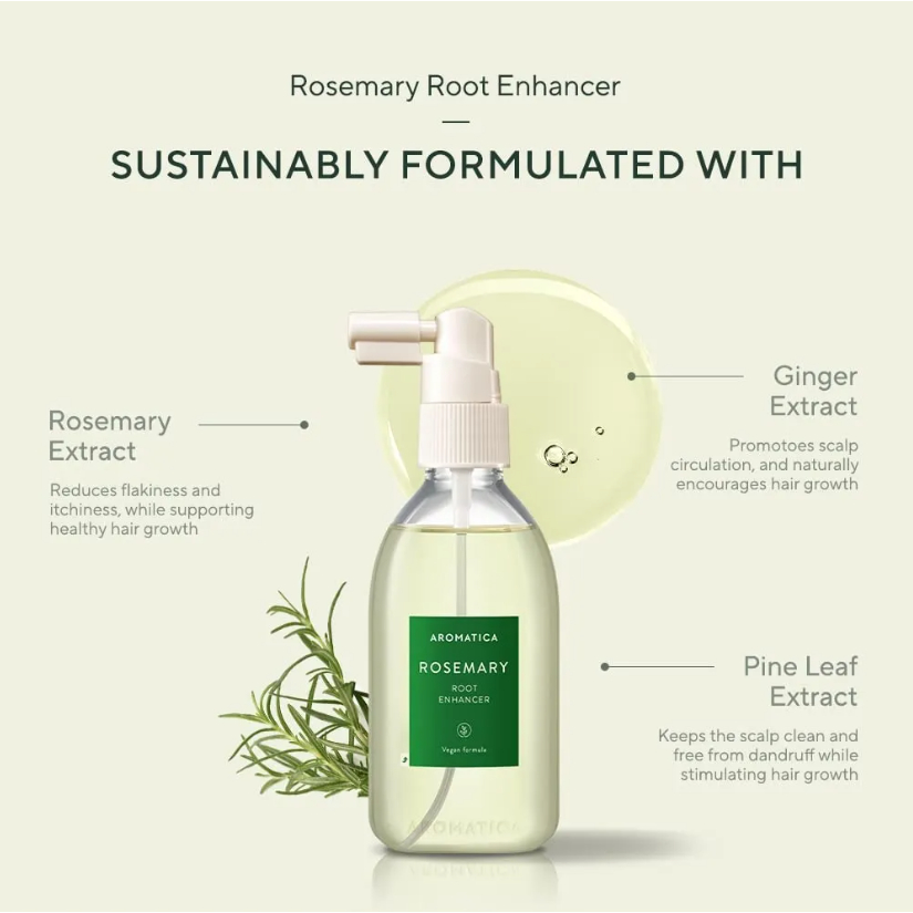Xịt dưỡng chân tóc Aromatica Chiết Xuất Hương Thảo Rosemary Root Enhancer  100ml