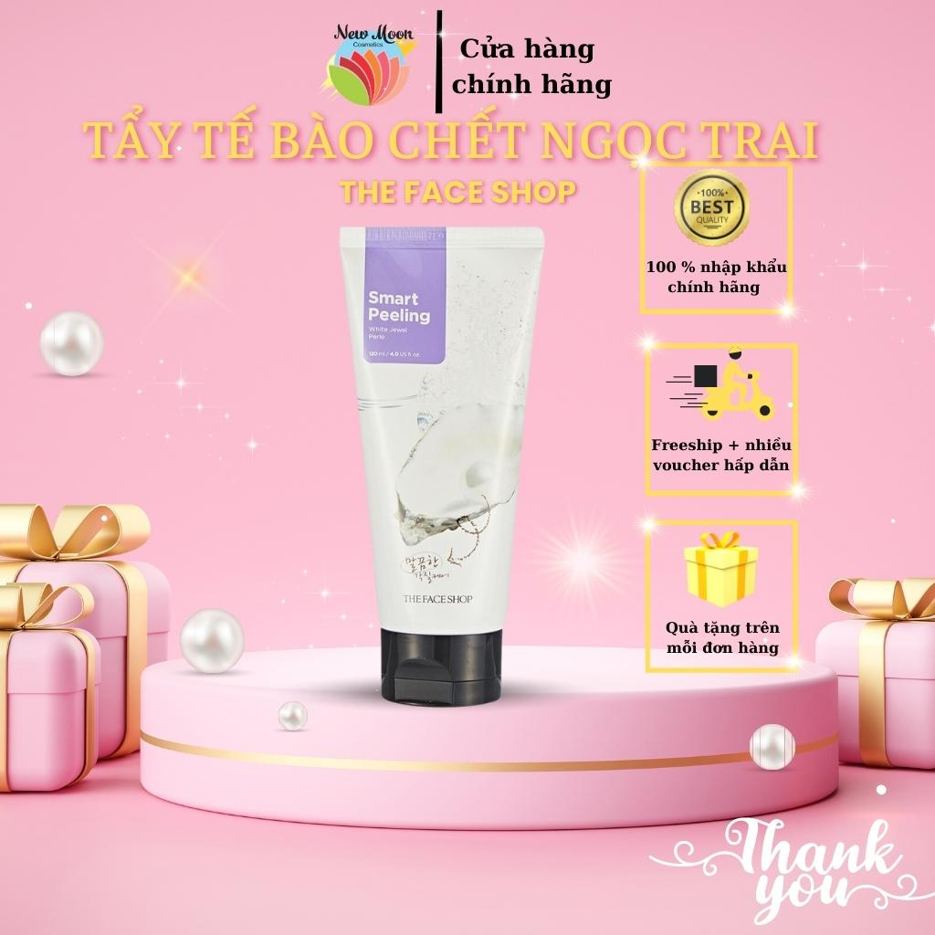 Tẩy Tế Bào Chết Cho Mặt - Trắng Da - Chiết Xuất Ngọc Trai , The Face Shop Smart Peeling White Jewel 120ml