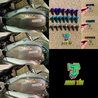 Combo 7 ốc titan và salaya gắn ốp pô e Vario, Click, Airblade