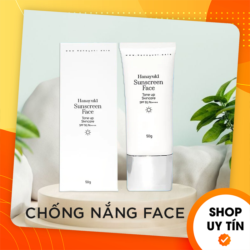 Kem Chống Nắng Face Hanayuki Tone Up - Kem Chống Nắng Dưỡng Trắng Da Mặt - Mỹ Phẩm Hanayuki