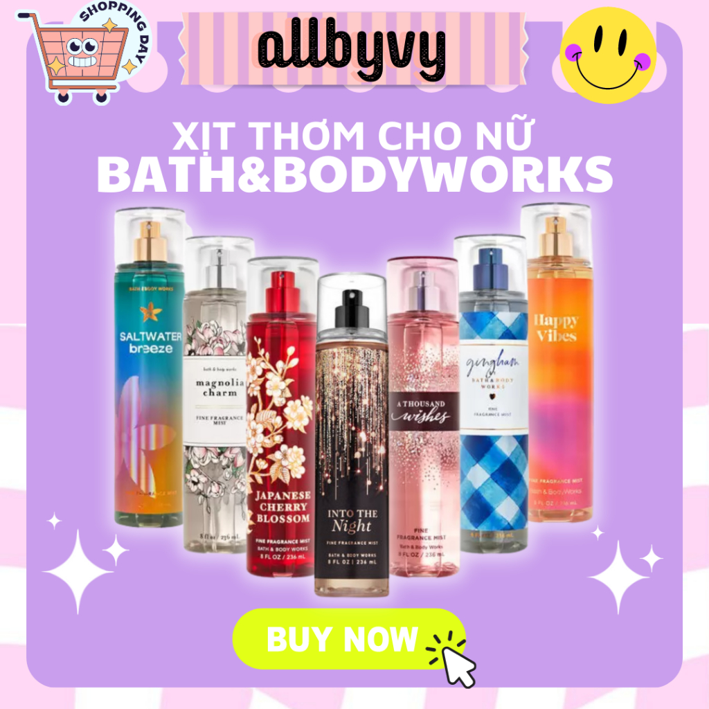 allbyvy | XỊT THƠM TOÀN THÂN BODY MIST BATHBODYWORKS - Bill Nhập Mỹ
