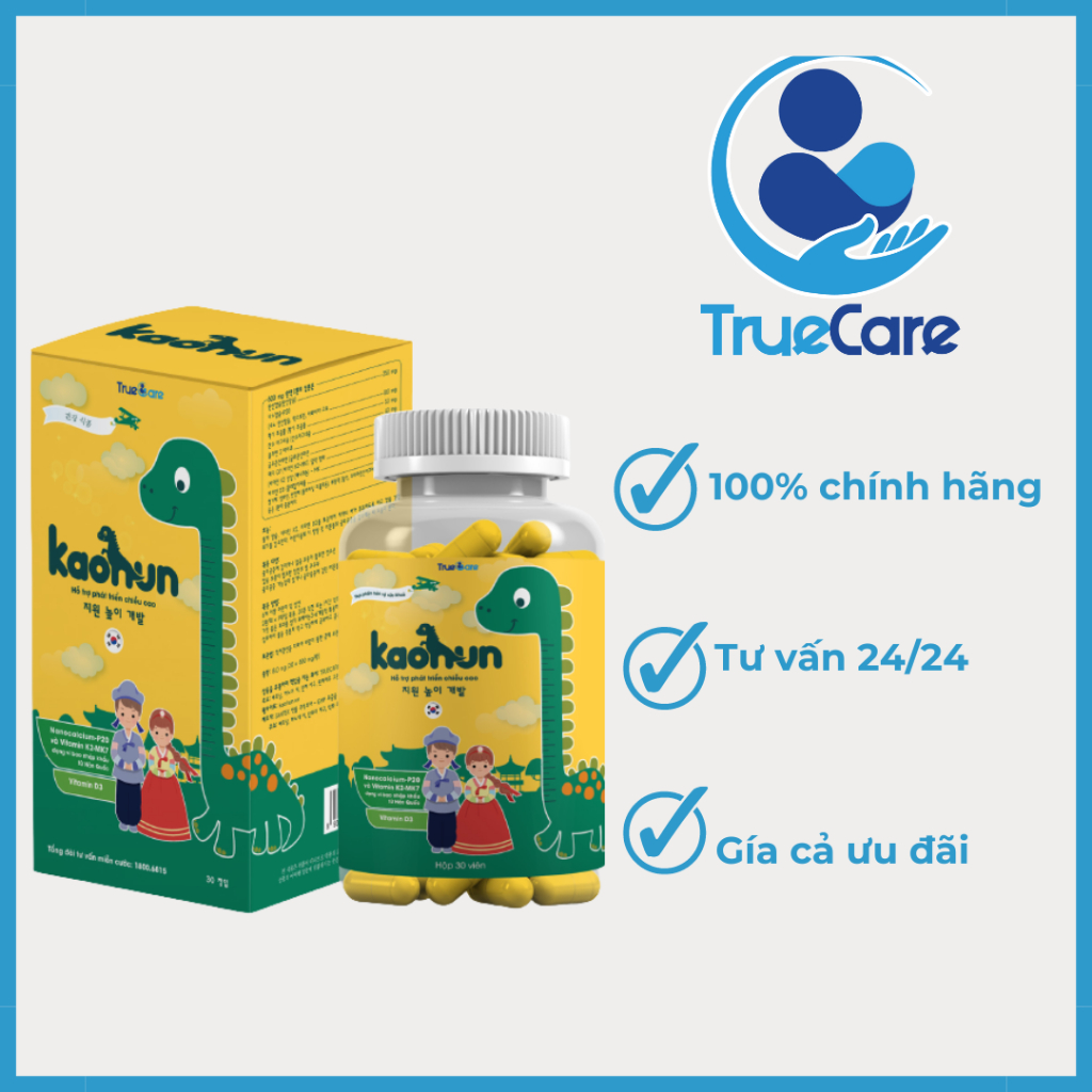 Tăng Chiều Cao Hàn KAOHUN Hỗ Trợ Tăng Chiều Cao Viên Nang Hỗ Trợ Tăng Chiều Cao Hàn Quốc TRUECAREPHARMA