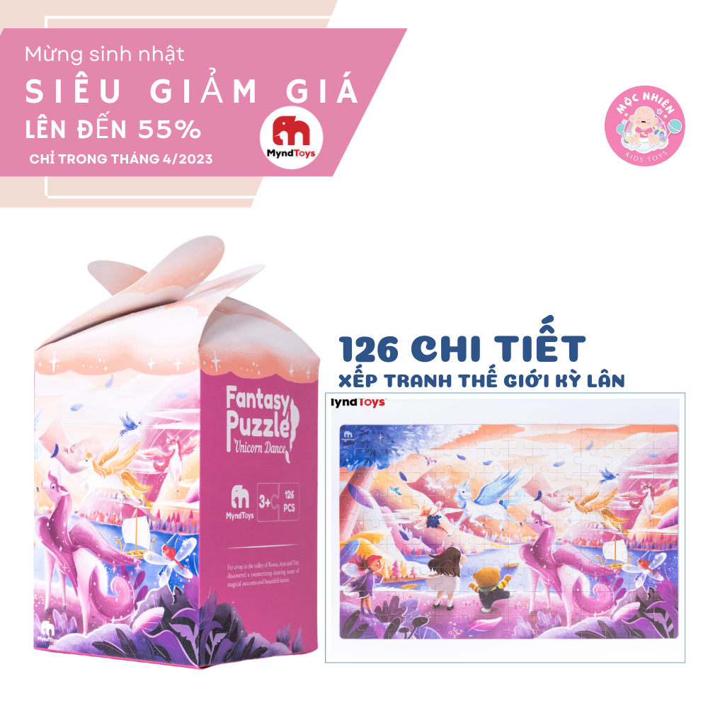 Đồ Chơi Xếp Hình Myndtoys Fantasy Puzzle - Unicorn Dance (126 Mảnh Ghép) - Mộc Nhiên