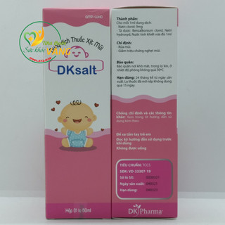 Dung dịch vệ sinh mũi dksalt baby - dk pharma