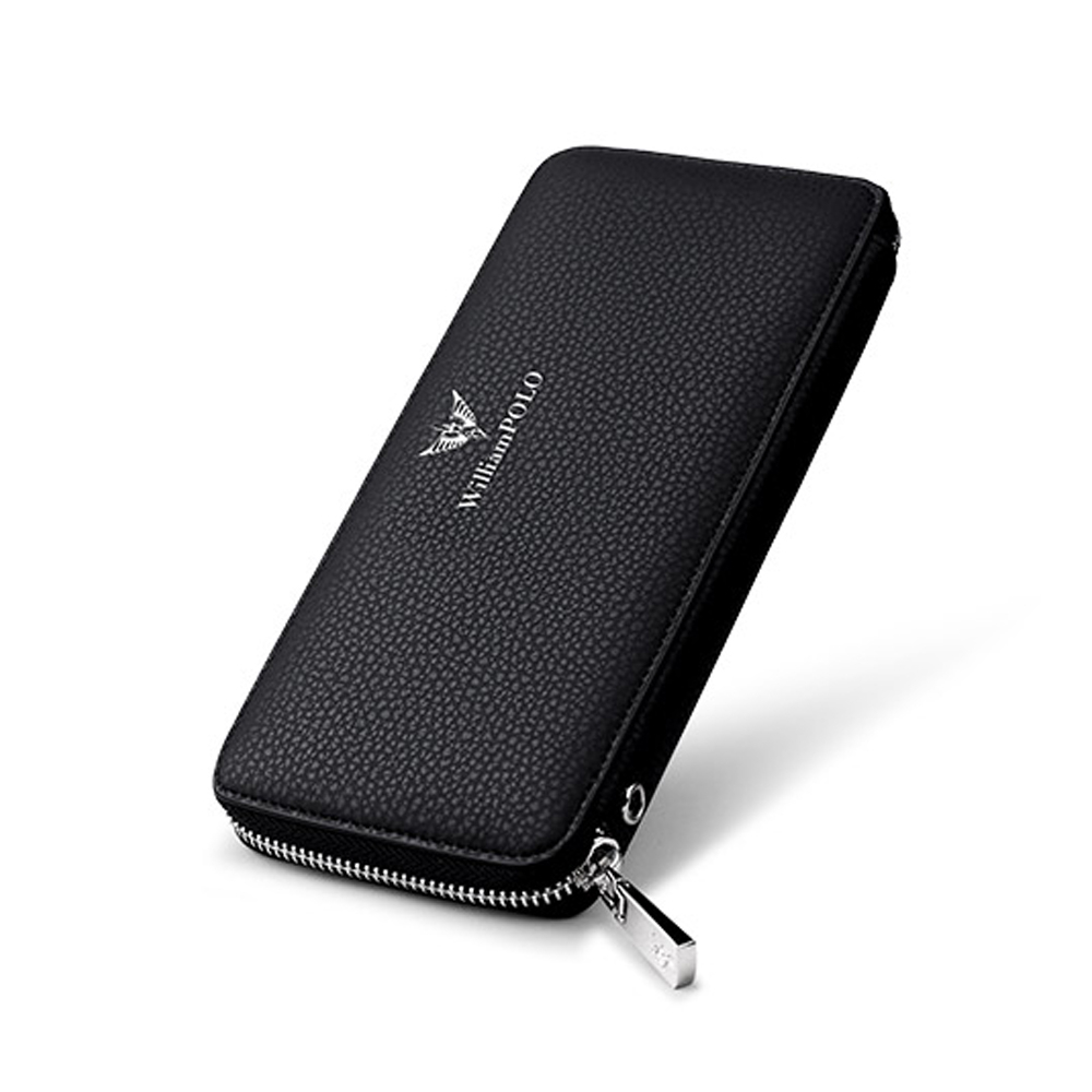 Ví dài nam , ví nam cao cấp Williampolo , ví dài nam da bò nguyên tấm V30