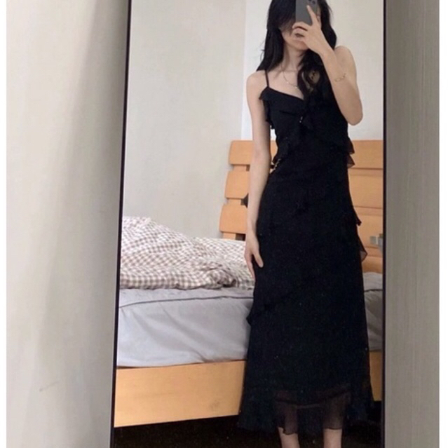 Váy Hai Dây Voan Dày Đặn Thoáng Mát Đi Biển