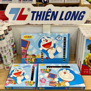 Bút sáp màu doraemon thiên long 10 màu, 16 màu, 24 màu