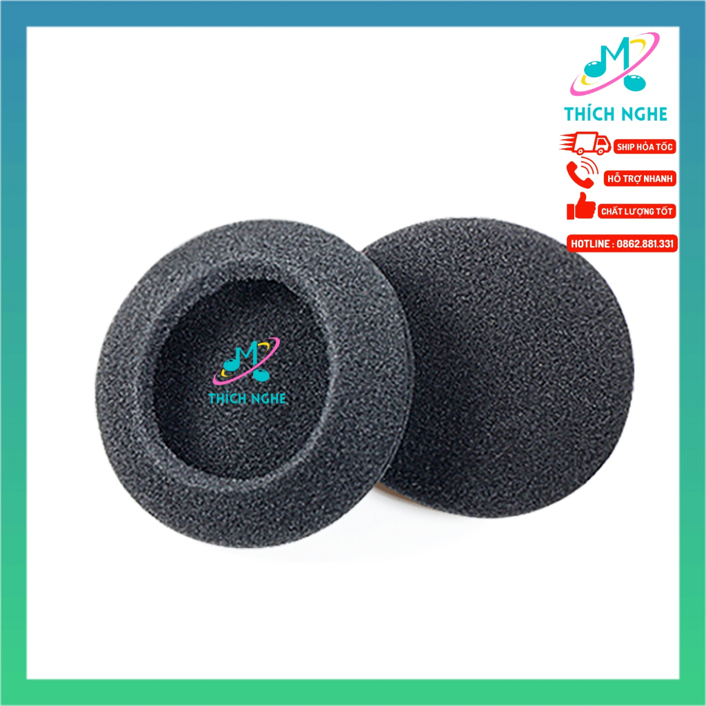 Mút bông Đệm Bọc Tai Nghe HeadPhones 18 25 30 35 40 45 50 55 60 65 75 mm - thich nghe nhạc