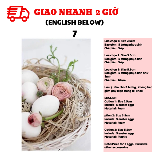 Trứng phục sinh Easter Eggs nhiều mẫu lps23