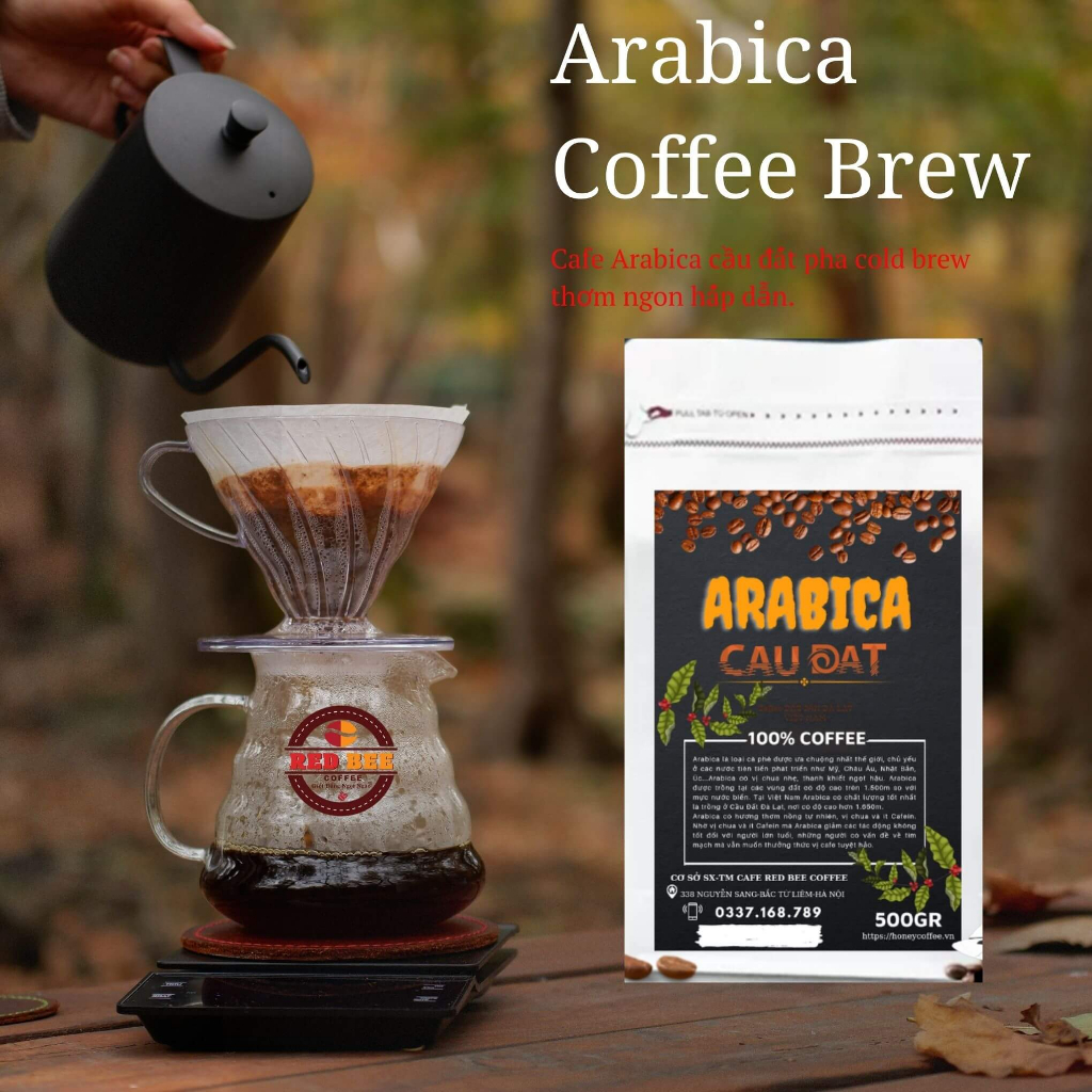 Cafe arabica cầu đất, cà phê arabica nguyên chất rang mộc 500g