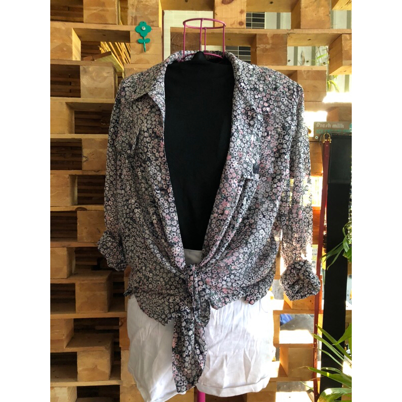 S257. Áo lụa vintage bigsize hiệu Nhật- 2hand