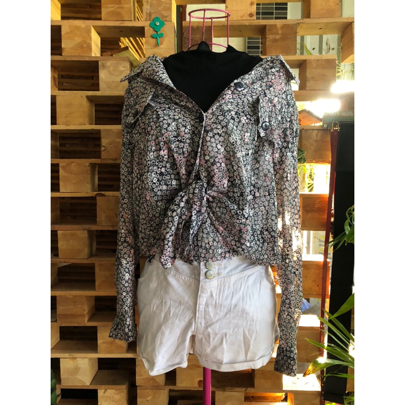 S257. Áo lụa vintage bigsize hiệu Nhật- 2hand