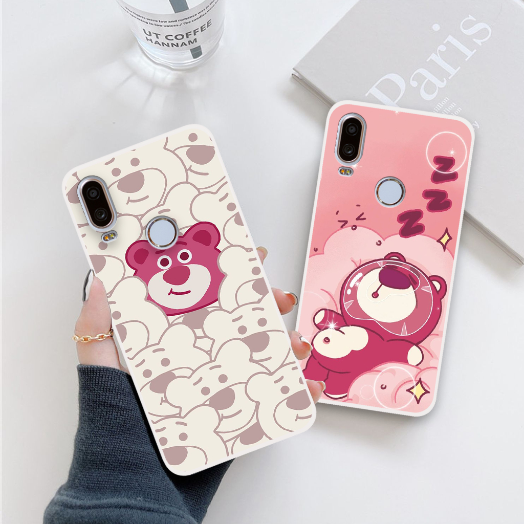 Ốp lưng Vsmart Active 1 / Active 1 Plus / Active 1+ gấu dâu lotsoo lông xù