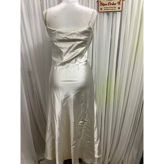 [Sẵn Hàng]♥️Đầm,Váy Lụa Cổ Đổ Nhún Eo(ảnh thật)size S,M,L