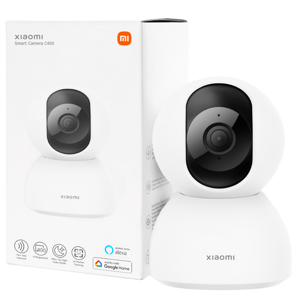 Camera quan sát Xiaomi C400 2,5K 4MP, Xoay 360, AI phát hiện con người, Wi-Fi 2.4GHz/5GHz, Bản quốc tế - Hàng chính hãng