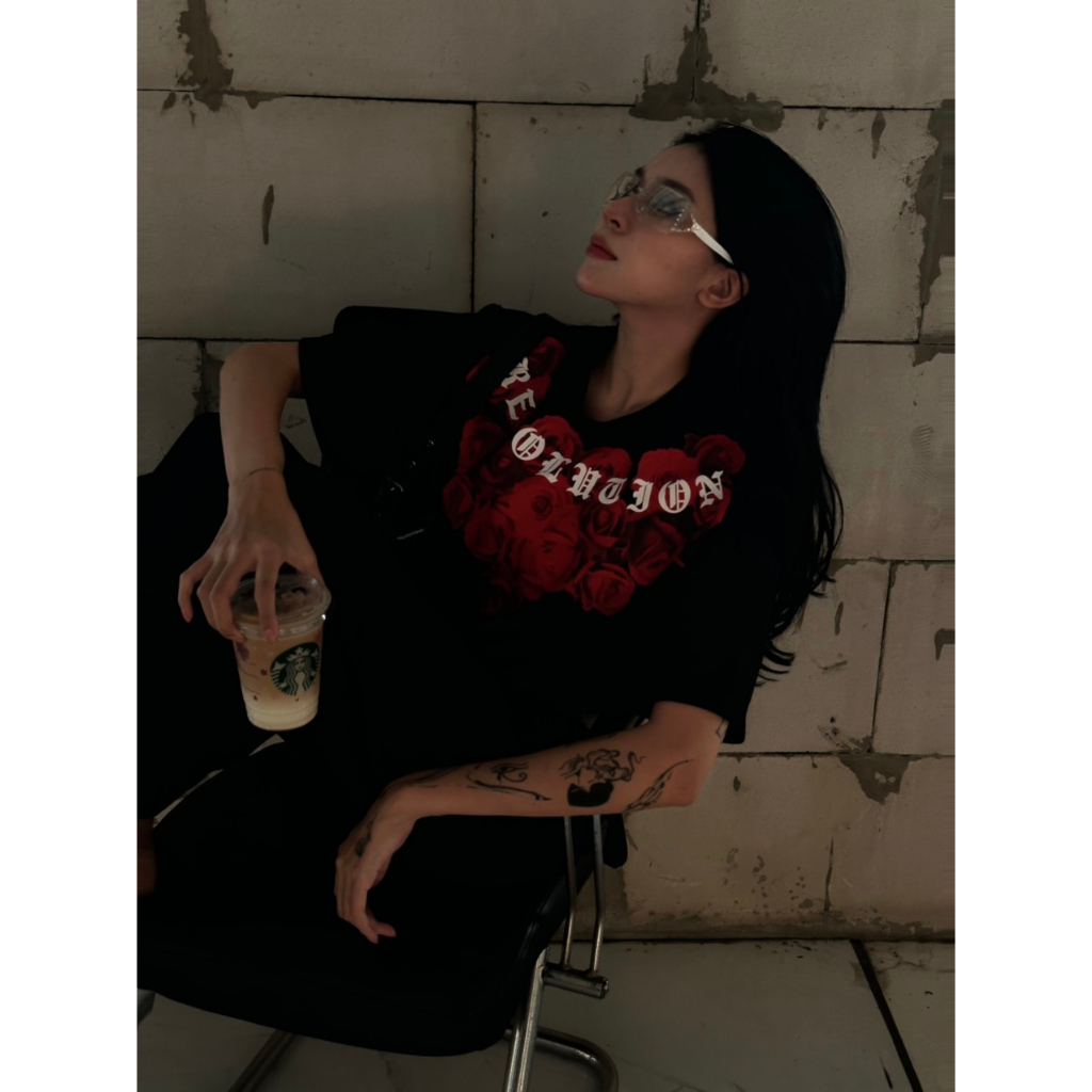 Áo Thun unisex nam nữ trơn Local Brand Revolution Forever Love cotton form rộng oversize nhiều màu phong cách Ulzzang