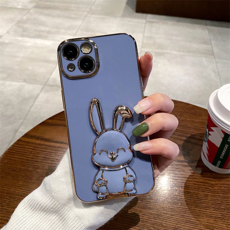 Ốp iphone hình thỏ có giá đỡ điện thoại cho Iphone 7/8plus xsmax 11/Pro/Promax 12/Pro/Promax 13/Promax