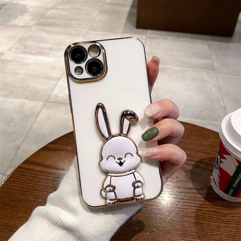 Ốp iphone hình thỏ có giá đỡ điện thoại cho Iphone 7/8plus xsmax 11/Pro/Promax 12/Pro/Promax 13/Promax