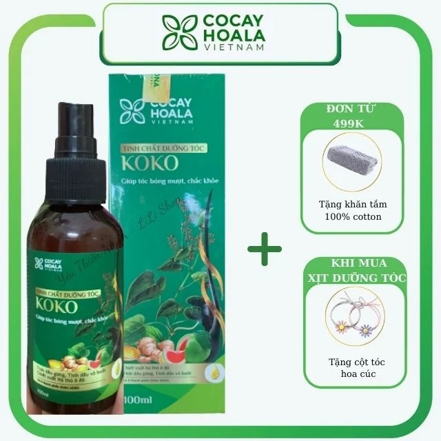 Xịt Dưỡng Tóc Cỏ Cây Hoa Lá KoKo 100ml - Ngăn Rụng Tóc - Kích Thích Mộc Tóc - Tóc Chắc Khỏe