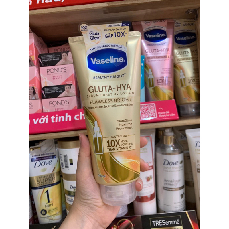 Vaseline healthy bright dưỡng trắng và bảo vệ da 330ml