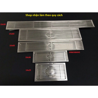 Phễu thoát sàn dài inox304, chống hôi ngăn mùi tuyệt đối 100% - Inox dày cao cấp nhất thị trường