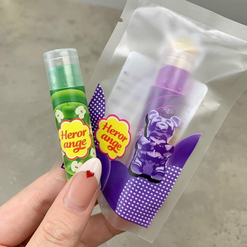 Son Dưỡng Môi Herorange Túi Nơ Chiết Xuất Trái Cây 3D Độc Đáo