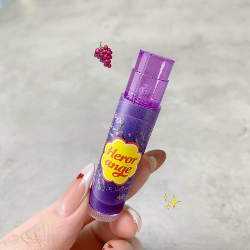 Son Dưỡng Môi Herorange Túi Nơ Chiết Xuất Trái Cây 3D Độc Đáo