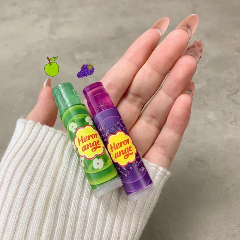 Son Dưỡng Môi Herorange Túi Nơ Chiết Xuất Trái Cây 3D Độc Đáo