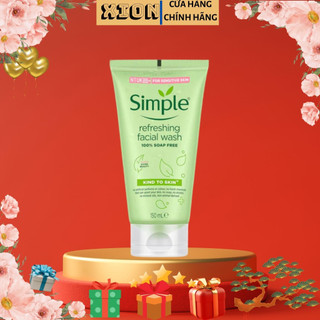 Sữa rửa mặt gel simple - sữa rửa mặt simple gel kind to skin refreshing facial wash gel 150ml