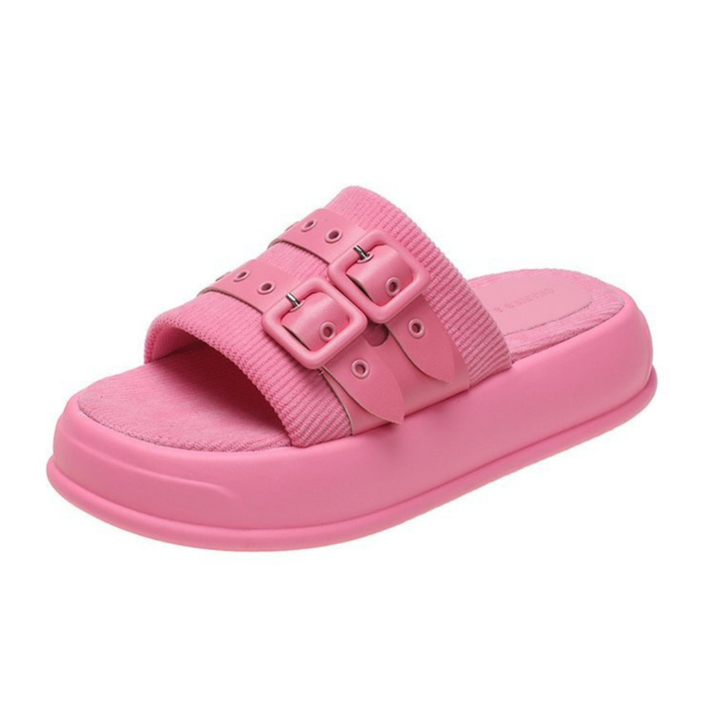 Dép nữ quai ngang bản mới đế cao đi êm chân tôn dáng siêu xinh