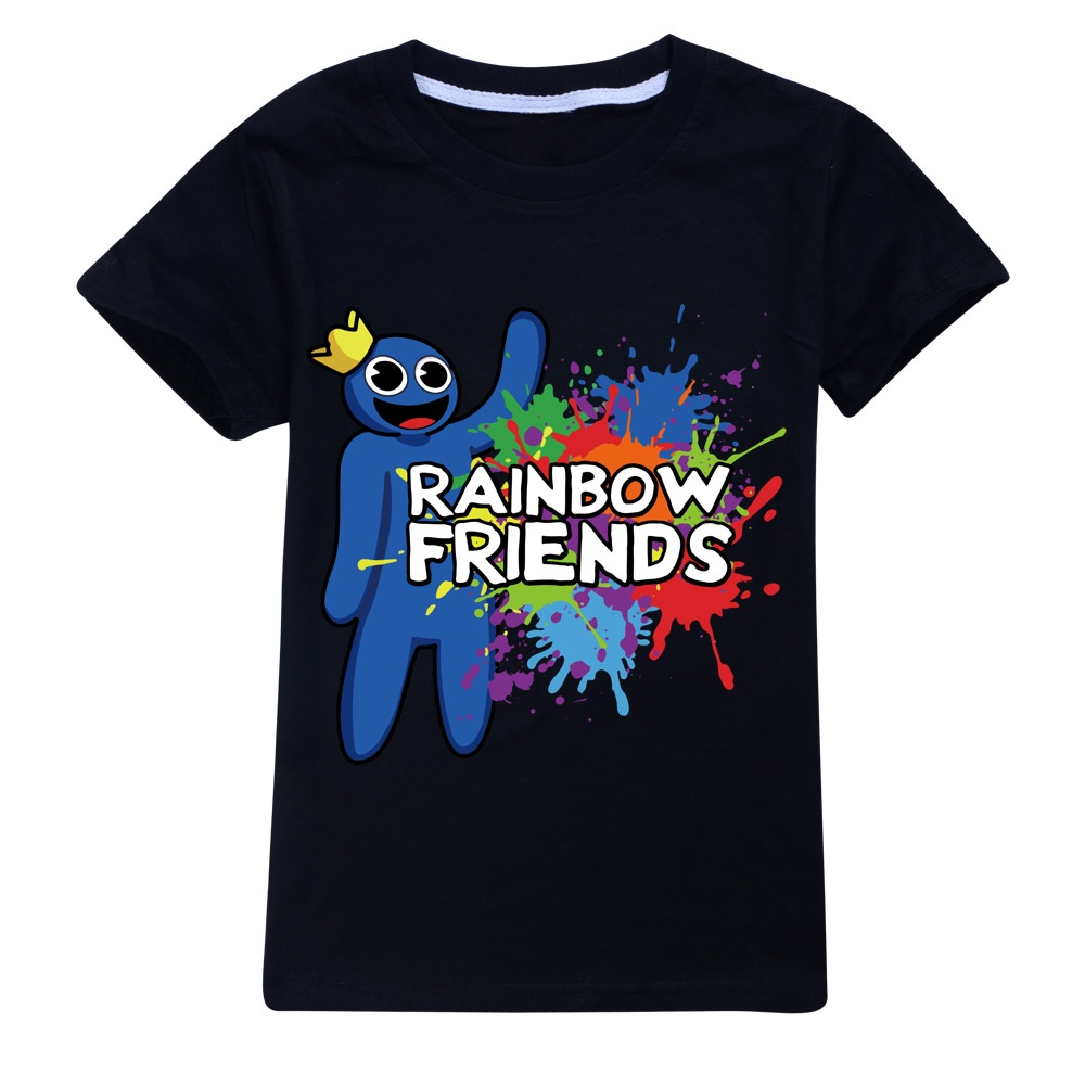 Áo thun cho bé trai và bé gái in hình Rainbow Friends dễ thương, chất liệu cotton mềm mịn thoáng NTSHIRT 02