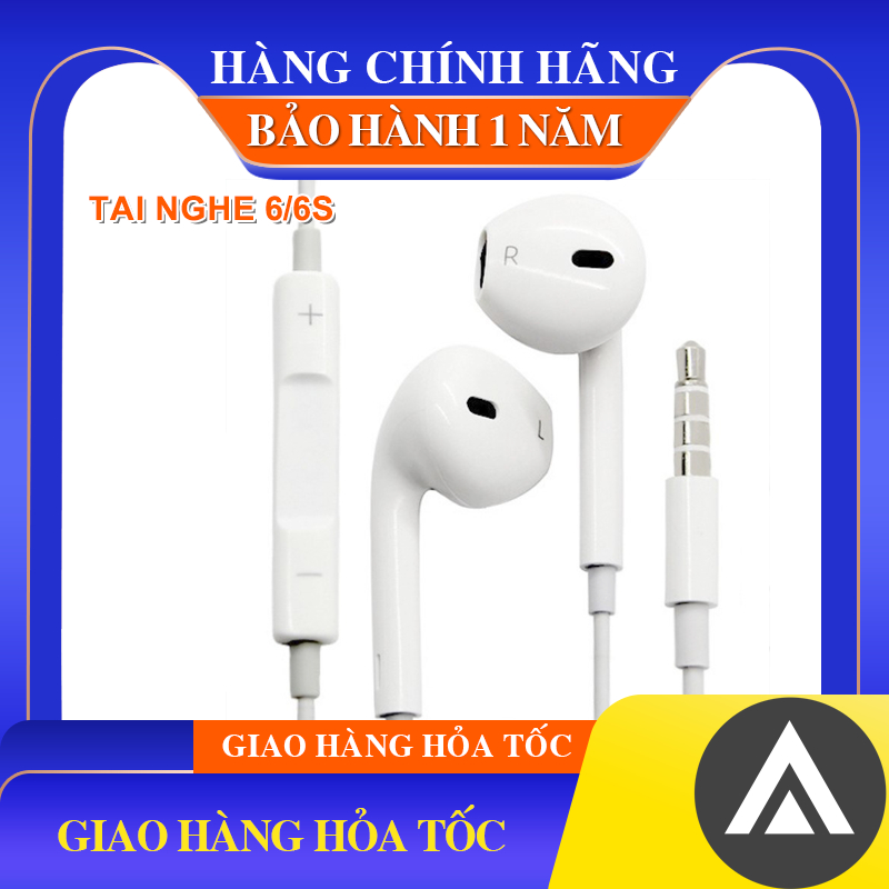 Tai nghe Zin chân tròn 3.5mm tương thích với các dòng 5/6/6s/6 plus/6s plus Bảo Hành 12 Tháng - AMD Store