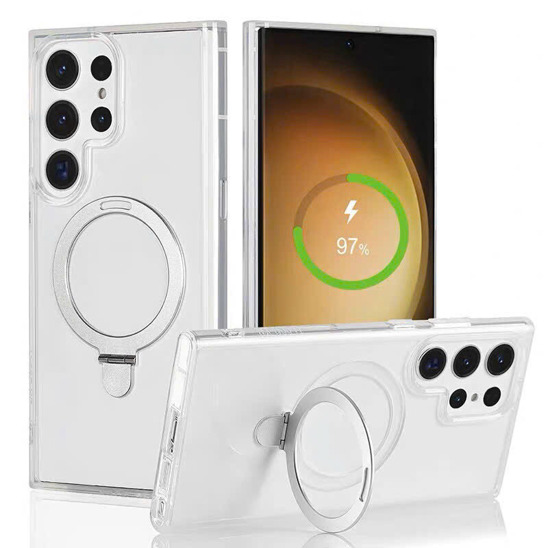 Ốp likgus trong suốt chống ố iring kiêm giá đỡ Samsung s23 Ultra