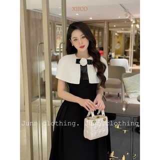 Váy chùm vai kèm tag hoa trà siêu sang chảnh
