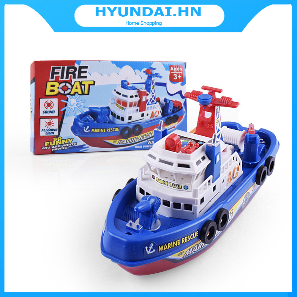Đồ chơi tàu thủy chạy dưới nước phát đèn và âm thanh, có thể phun nước rất thú vị