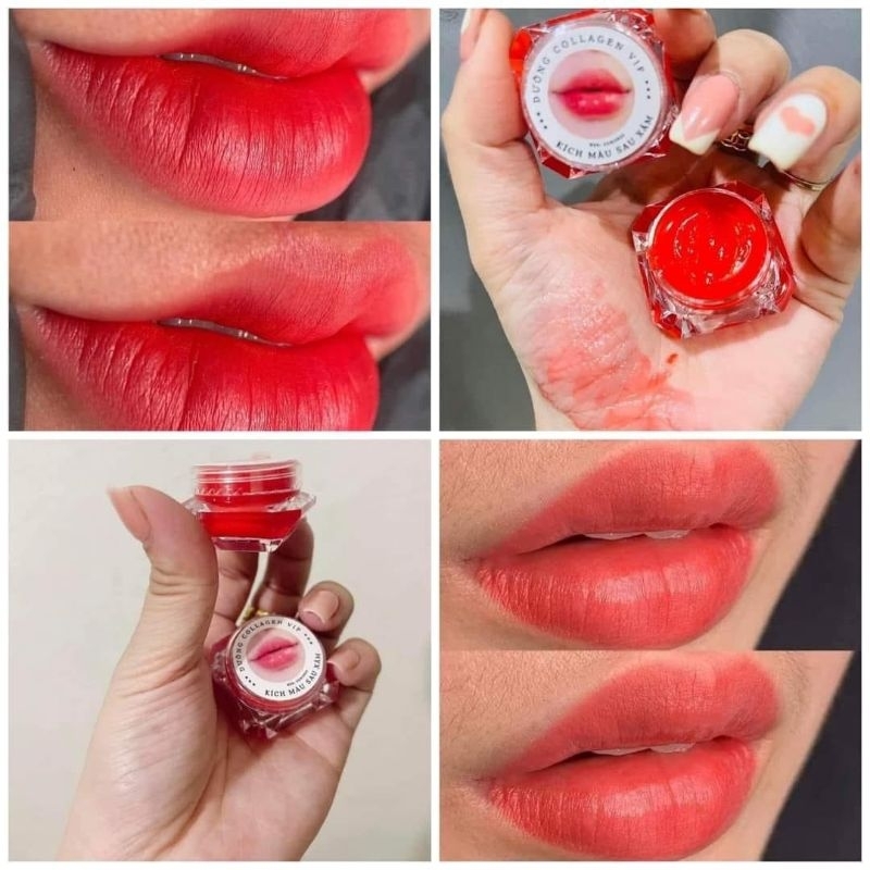 dưỡng môi - dưỡng kích màu môi collagen vip