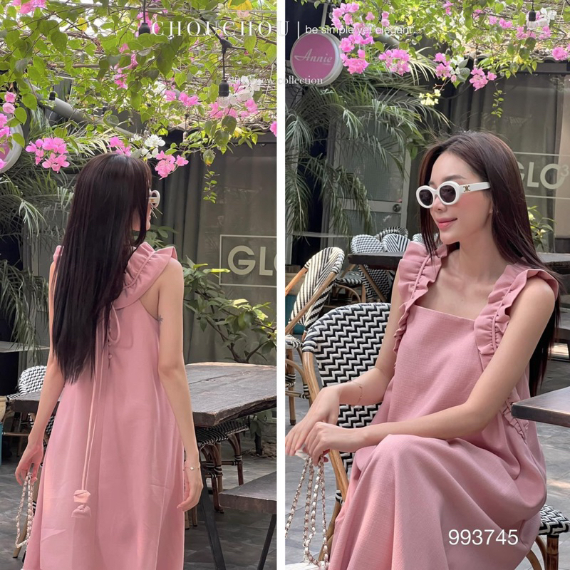 Váy Đầm Maxi Dài, Dáng Xuông Chữ A , Dây Bèo Tiểu Thư Xinh Xắn