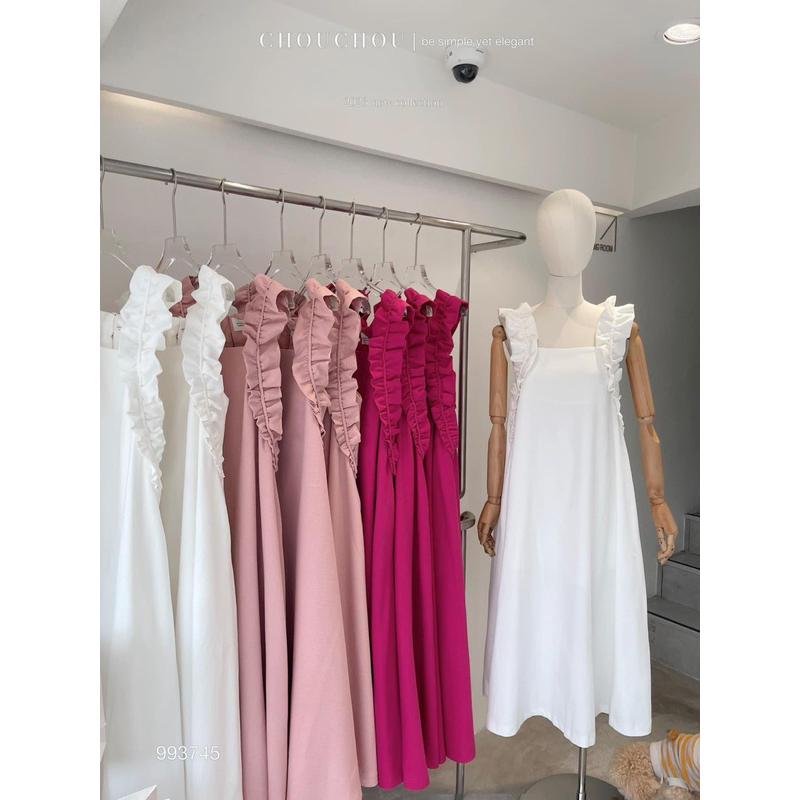 Váy Đầm Maxi Dài, Dáng Xuông Chữ A , Dây Bèo Tiểu Thư Xinh Xắn