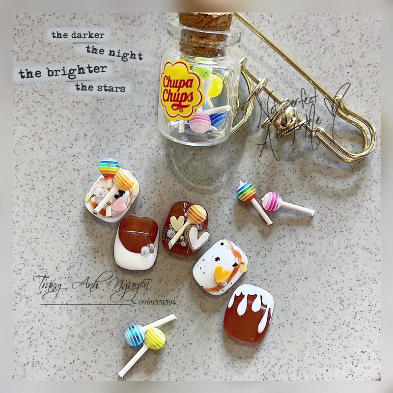 Charm kẹo mút túi 20c siêu cute đính nail hottrend