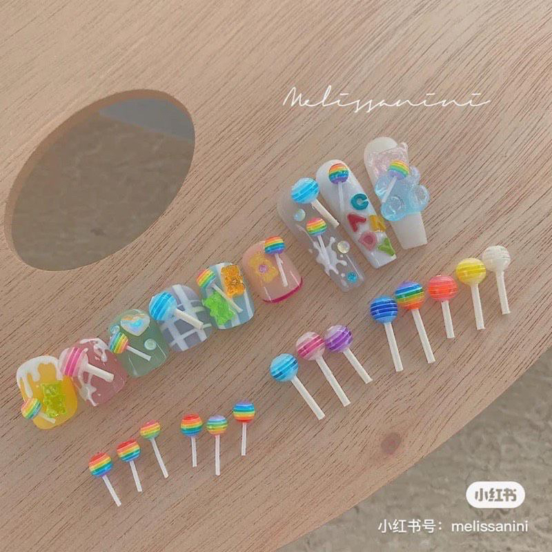 Charm kẹo mút túi 20c siêu cute đính nail hottrend