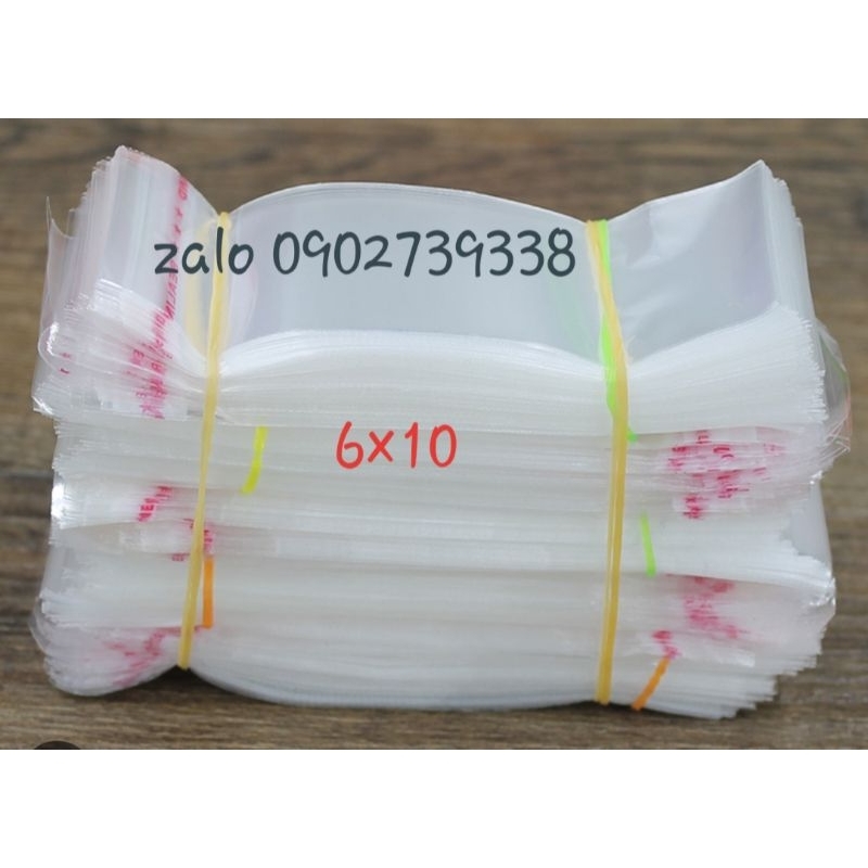 Túi opp dán miệng 6×10+4 nắp