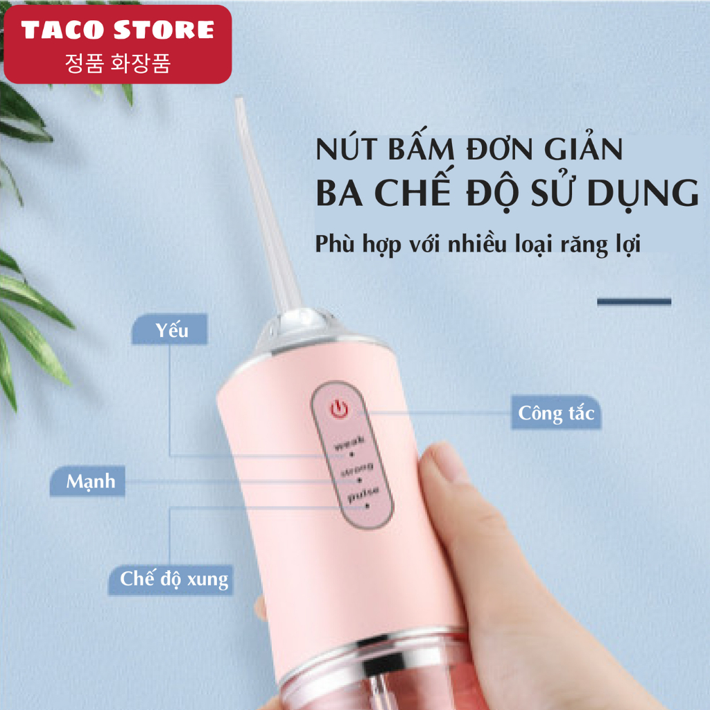 Máy Tăm Nước Cầm Tay Vệ Sinh Răng Miệng Oral Irrigator, Bảo Hành 6 Tháng