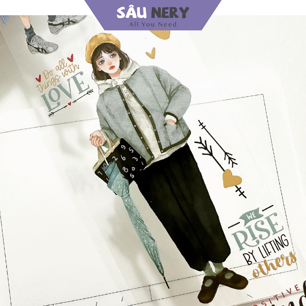 Sâu Nery - Băng dán trang trí cô gái Buổi hẹn đầu tiên - WT (100cm)