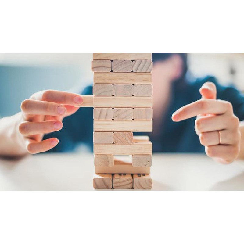 BỘ ĐỒ CHƠI RÚT GỖ 54 THANH RÈN LUYỆN TRÍ TUỆ VÀ TÍNH KHÉO LÉO CỰC TỐT - BỘ XẾP KHỐI DOMINO VUI NHỘN CHO BÉ