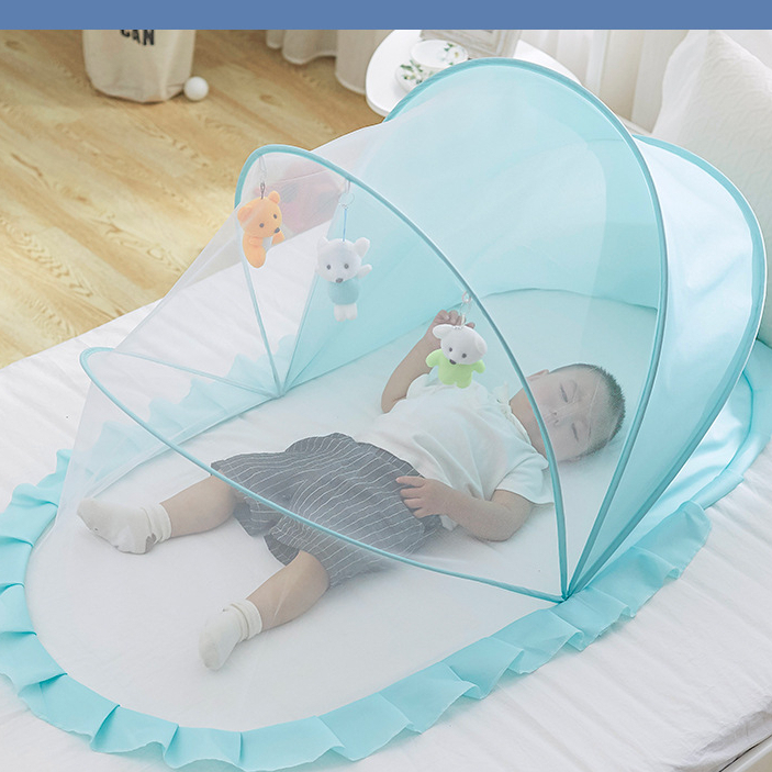 Màn chụp tự bung gấp gọn cho bé - Mùng chụp tự bung chống muỗi cho bé sơ sinh, bé lớn an toàn tuyệt đối