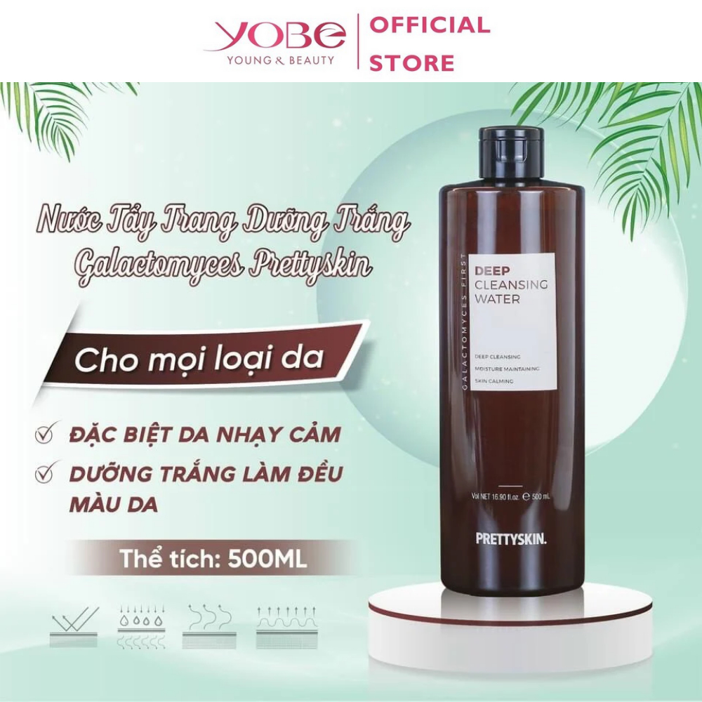 Nước Tẩy Trang PrettySkin Làm sạch sâu Hyaluronic / The Pure Jeju Cica / Deep Cleansing Water 500ml Cấp ẩm mịn màng
